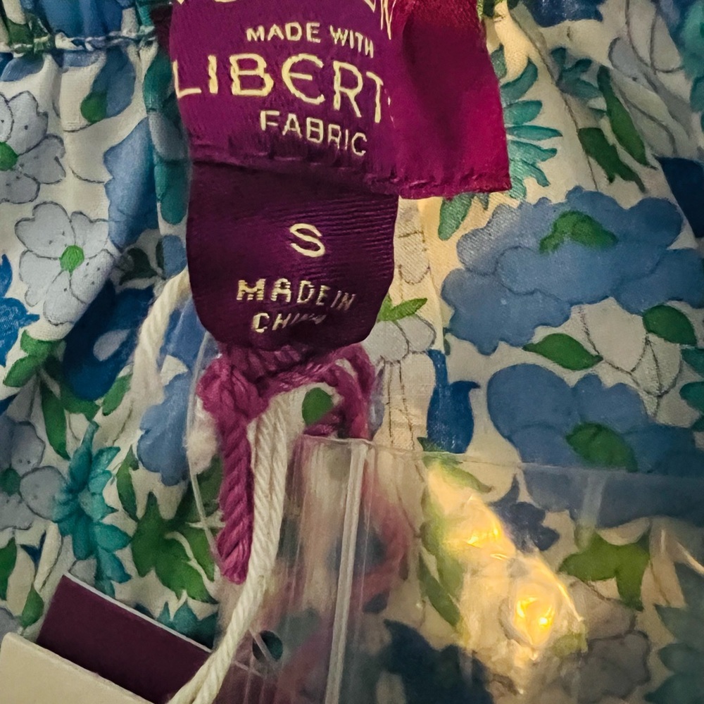 NWT J Crew/Liberty of London Poppy &Daisy floral button front tank top S - Picture 7 of 11